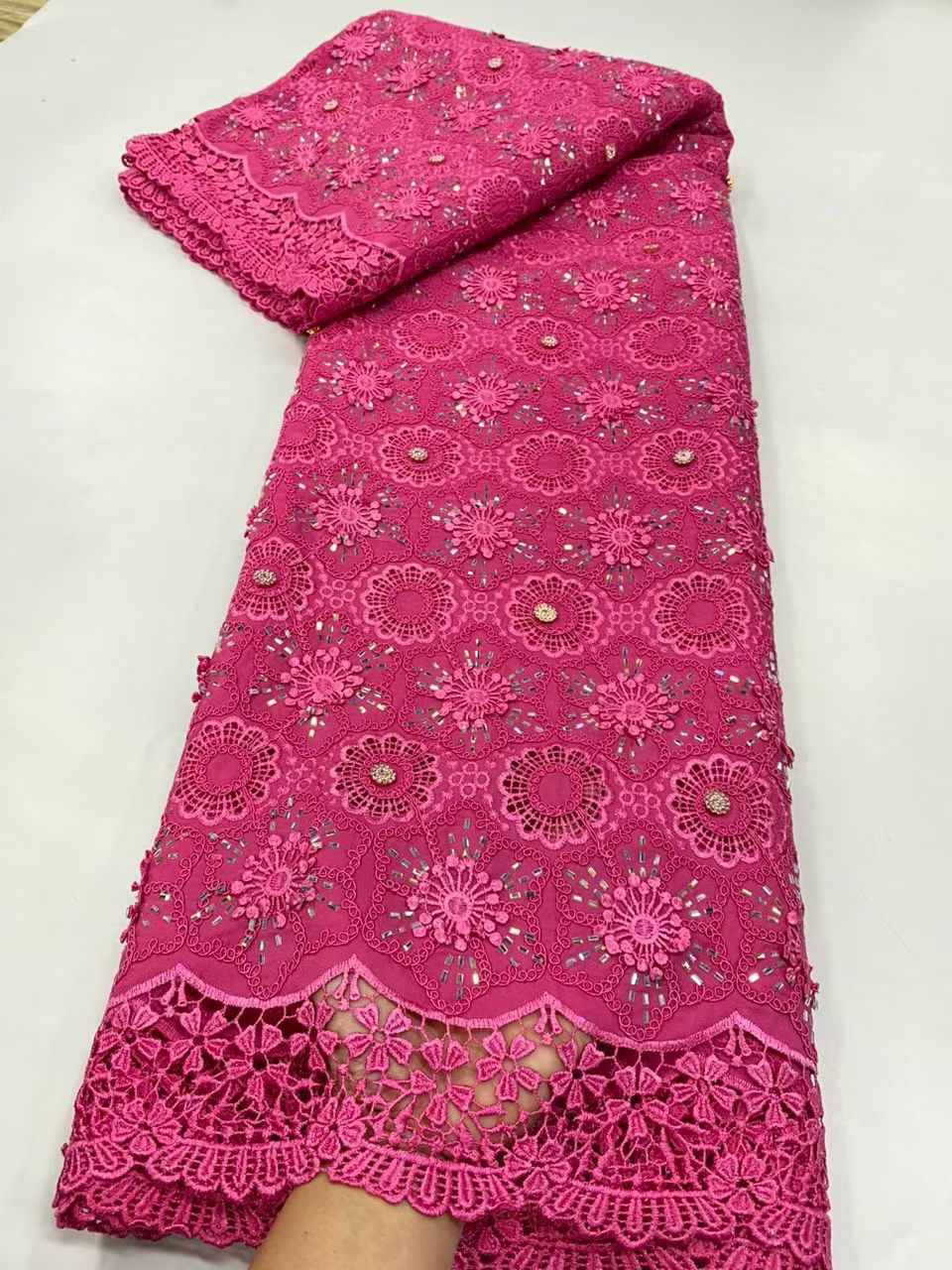 Sewing In Textile - Африканское нигерийское кружевное полотно из тюля,