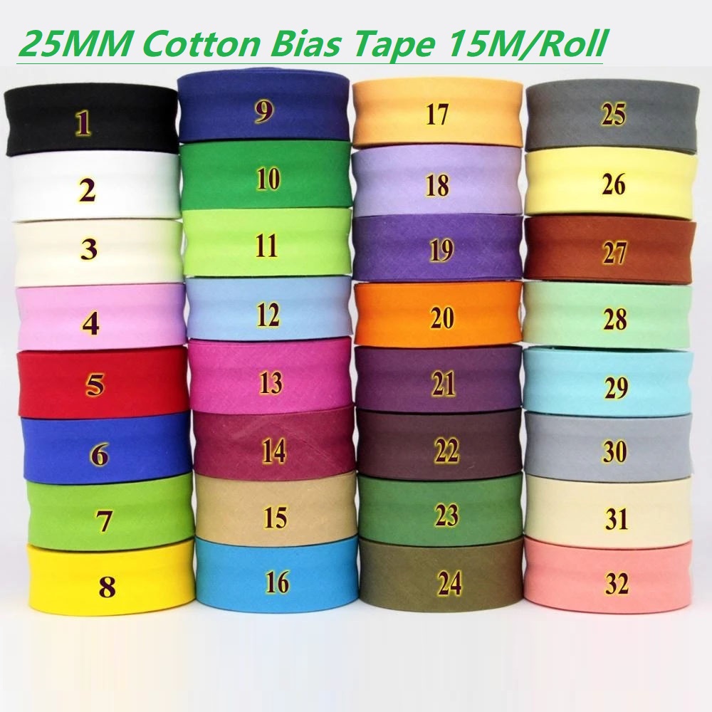 Хлопковая косая бейка шириной  – обзор и цена Binding Tape Bias