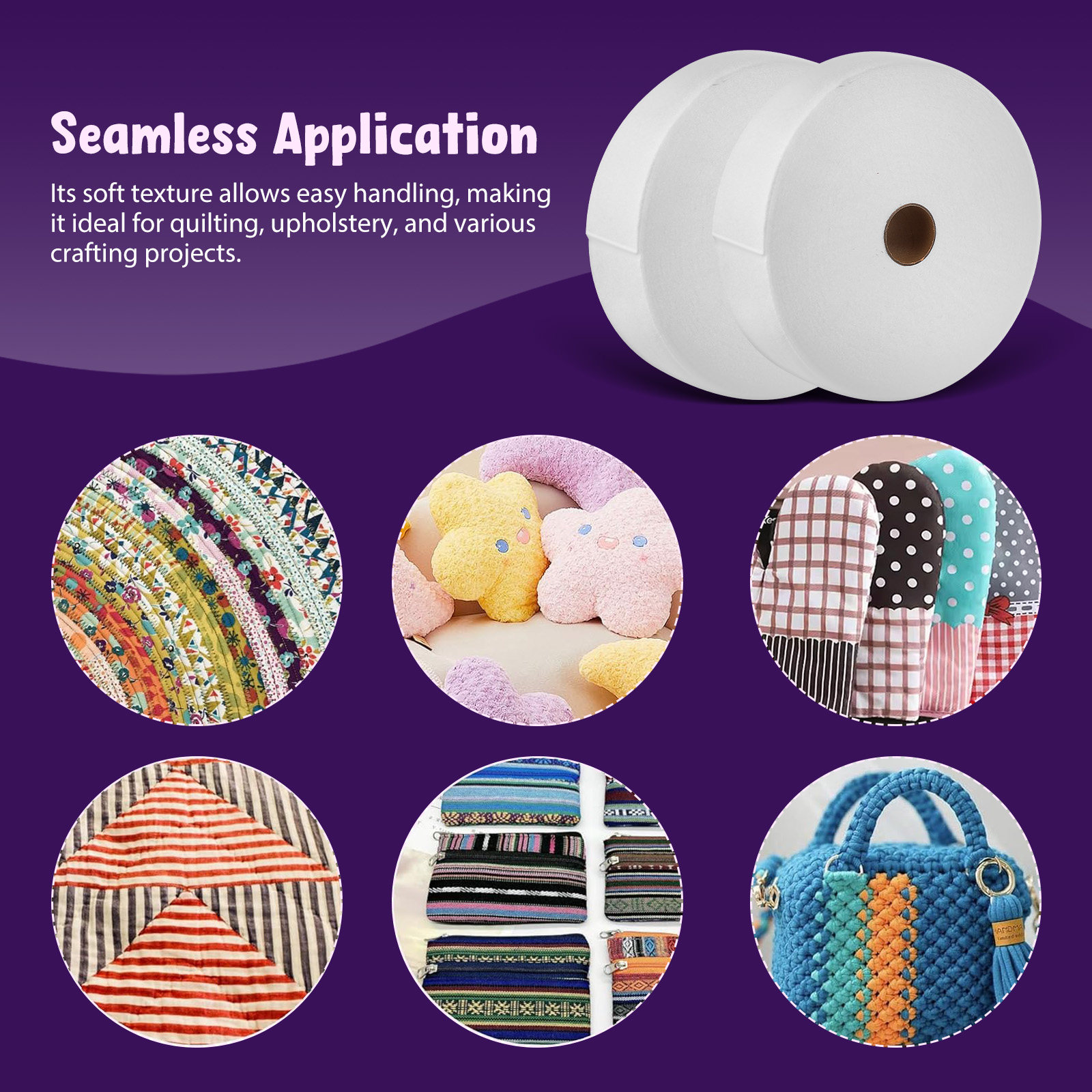 2 рулона нетканого ватина, гиб – обзор и цена Sewing Roll